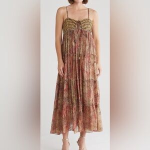 Raga Zuri Empire Dress In Gold